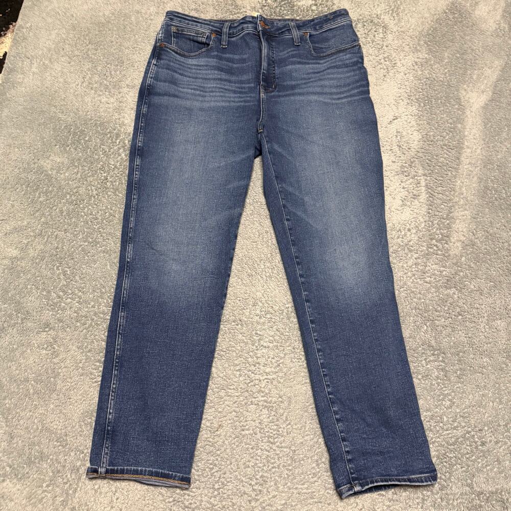 Madewell Jeans Womens 33 (35x28.5) Curvy Stovepipe High Rise Ankle Blue